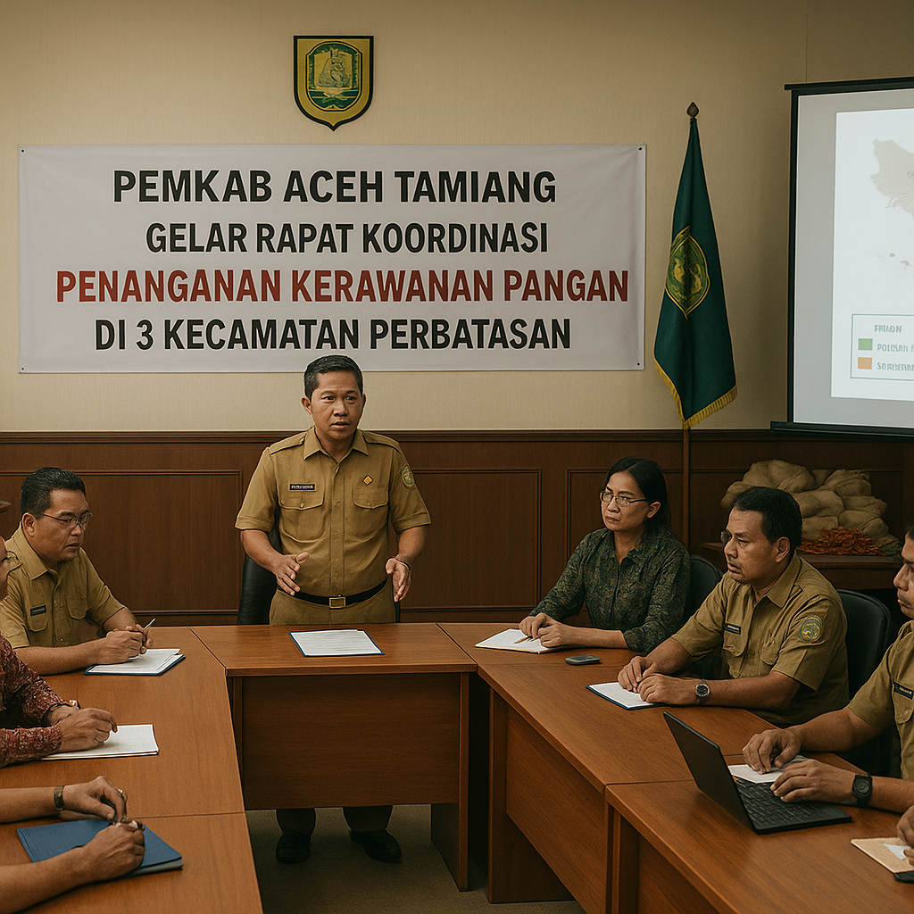 Pemkab Aceh Tamiang Gelar Rapat Koordinasi Penanganan Kerawanan Pangan di 3 Kecamatan Perbatasan