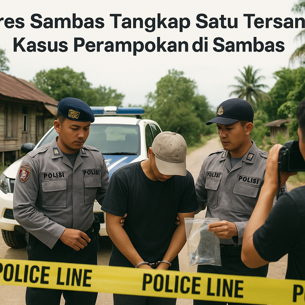 Polres Sambas Tangkap Satu Tersangka Kasus Perampokan di Sambas