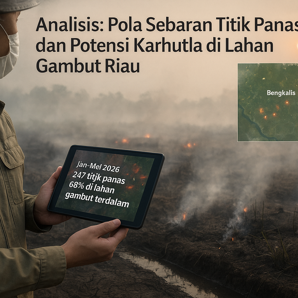 Analisis: Pola Sebaran Titik Panas dan Potensi Karhutla di Lahan Gambut Riau