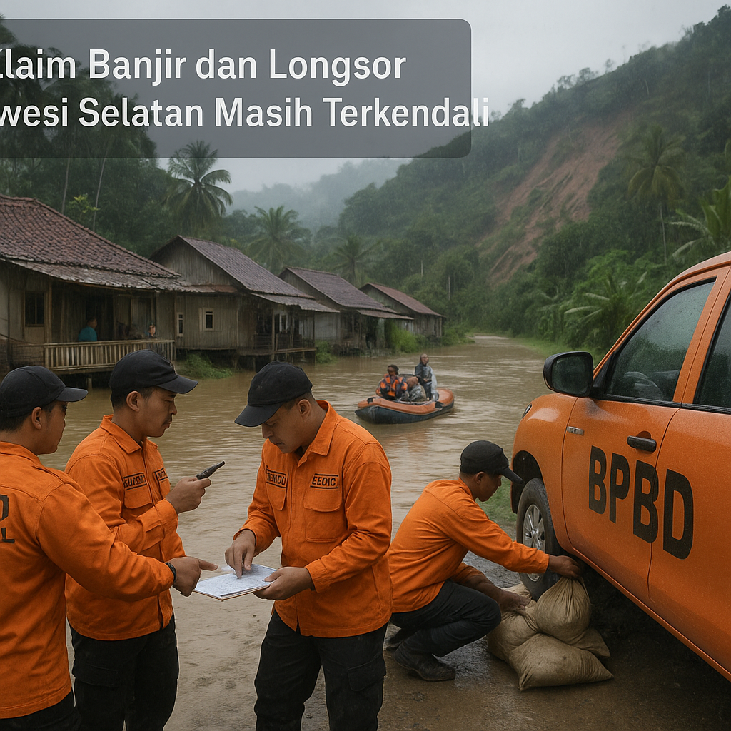BPBD Klaim Banjir dan Longsor di Sulawesi Selatan Masih Terkendali