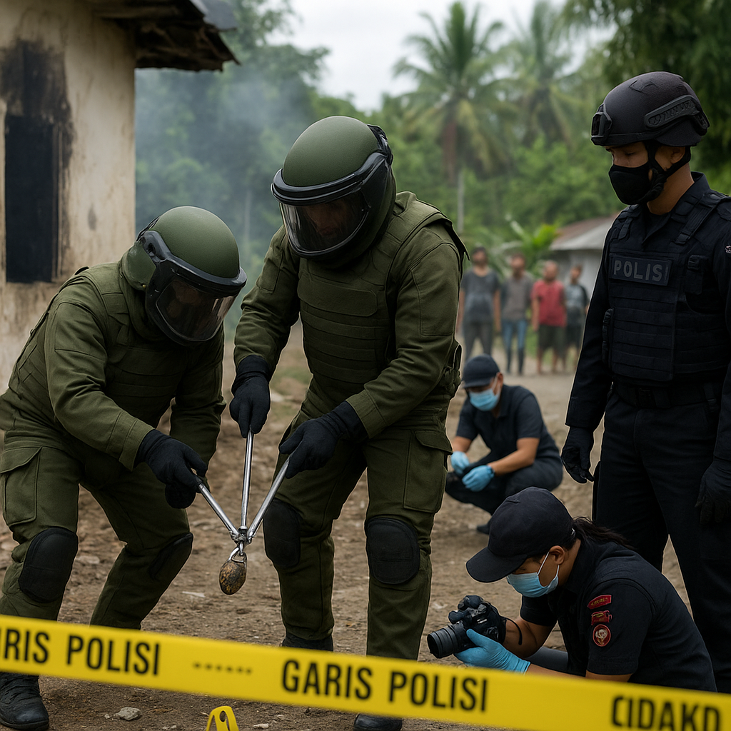 Tim Penjinak Bom Temukan Granat di Lokasi Ledakan Bom Biak Numfor