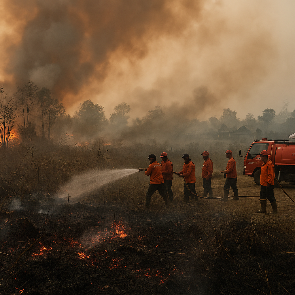 Kebakaran Hutan dan Lahan di Kabupaten Pelalawan Meluas, 200 Hektare Terbakar
