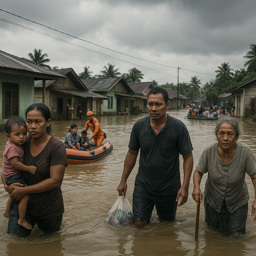 Banjir di Pamona Utara Poso Rendam Puluhan Rumah Warga