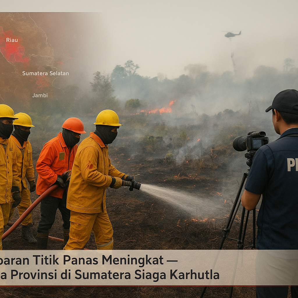 Sebaran Titik Panas Meningkat, Tiga Provinsi di Sumatera Siaga Karhutla
