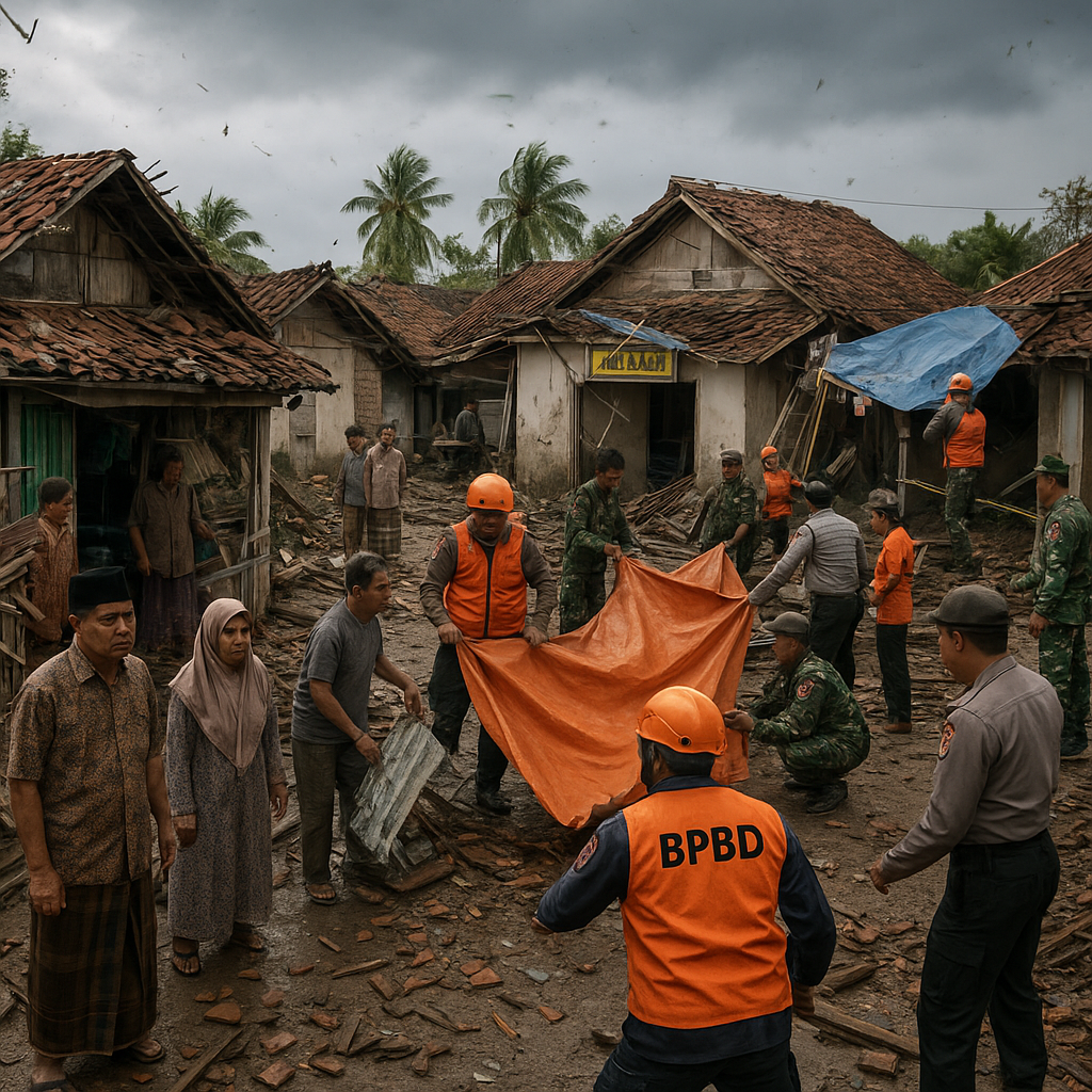 Angin Kencang di Gunem Rembang Rusak Belasan Bangunan Warga