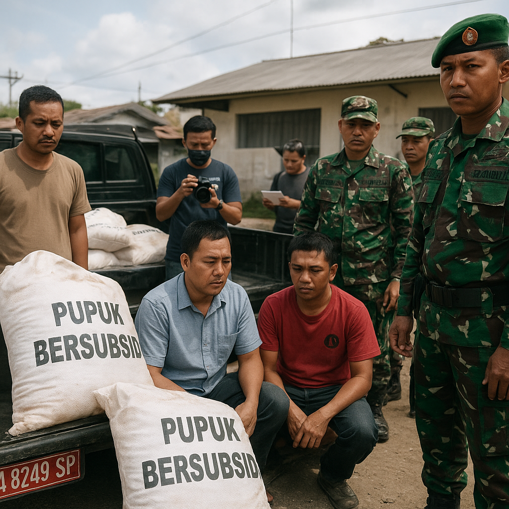 Kodim Agam Gagalkan Penjualan Pupuk Bersubsidi Lintas Provinsi, Tiga Pelaku Diamankan