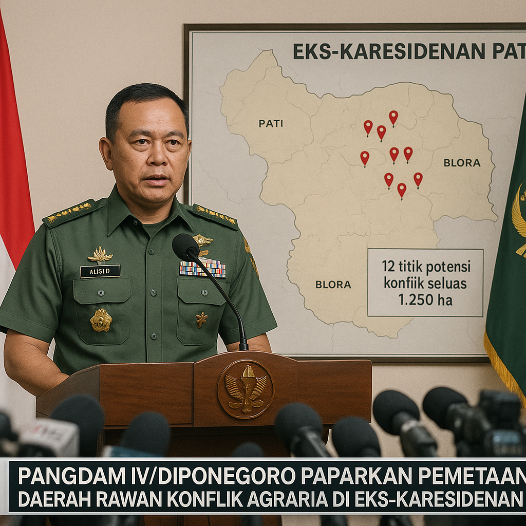 Pangdam IV/Diponegoro Paparkan Pemetaan Daerah Rawan Konflik Agraria di Eks-Karesidenan Pati