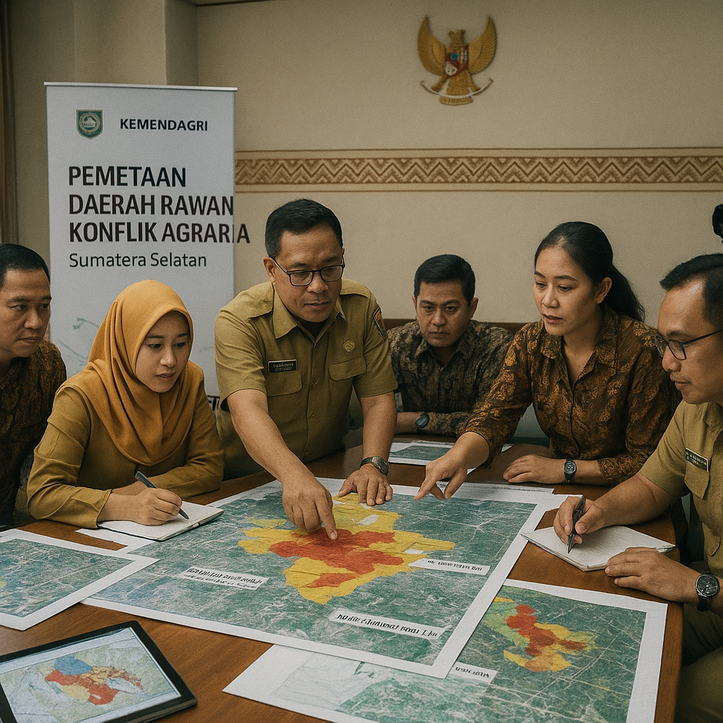 Pemetaan Daerah Rawan Konflik Agraria di Sumatera Selatan oleh Kemendagri