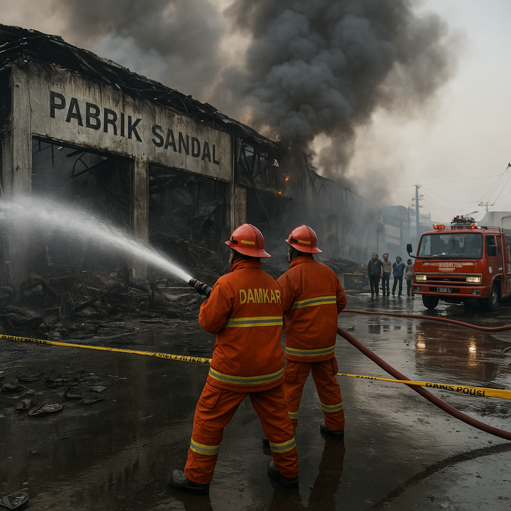 Kebakaran Pabrik Sandal di Tangerang Baru Padam Setelah 21 Jam
