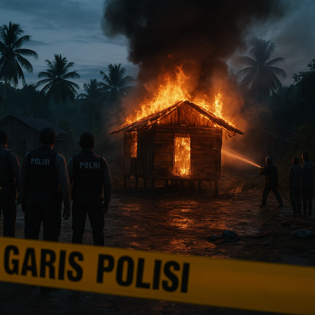 Teror Berlanjut! Kasus ke-32, Pembakaran Pondok Warga di Air Upas Ketapang Terjadi Dini Hari