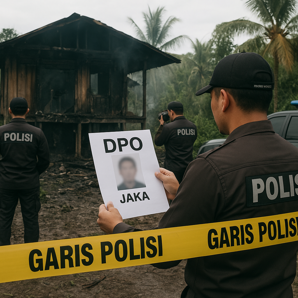 Buru Pelaku Pembakaran Rumah di Air Upas, Polres Ketapang Terbitkan DPO Atas Nama Jaka