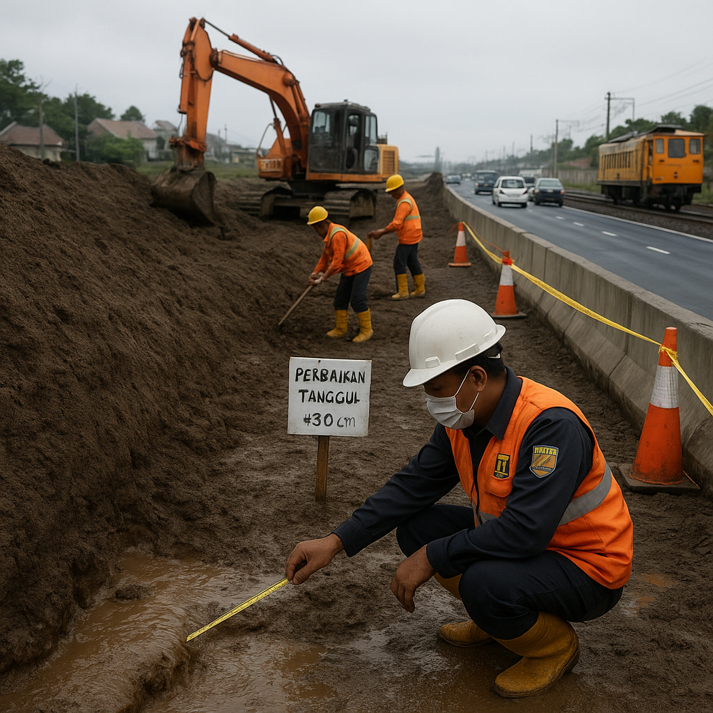 Rembesan Air Membesar, Kementerian PU Pertebal Tanggul Lumpur Lapindo Sidoarjo 30 Sentimeter