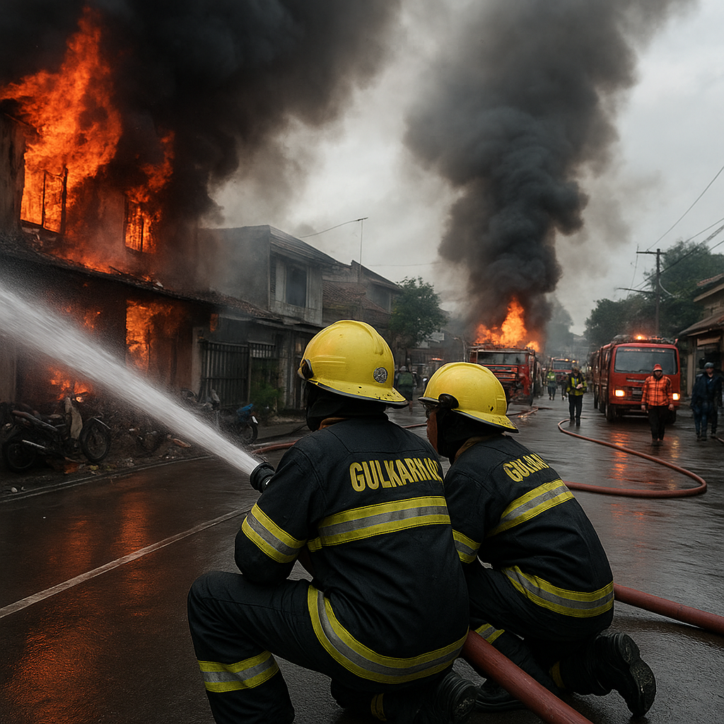 Dua Kebakaran Terjadi Sekaligus di Duren Sawit Jaktim, Diduga Akibat Korsleting Listrik