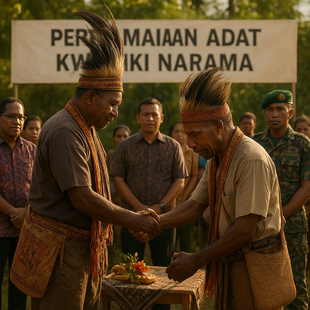 Perang Antar Kelompok Warga di Kwamki Narama Mimika Akhirnya Berdamai