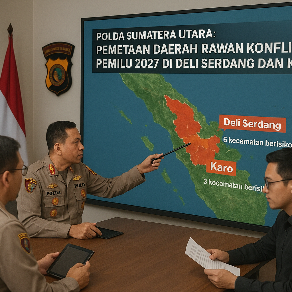 Polda Sumatera Utara Pemetaan Daerah Rawan Konflik Pemilu 2027 di Deli Serdang dan Karo