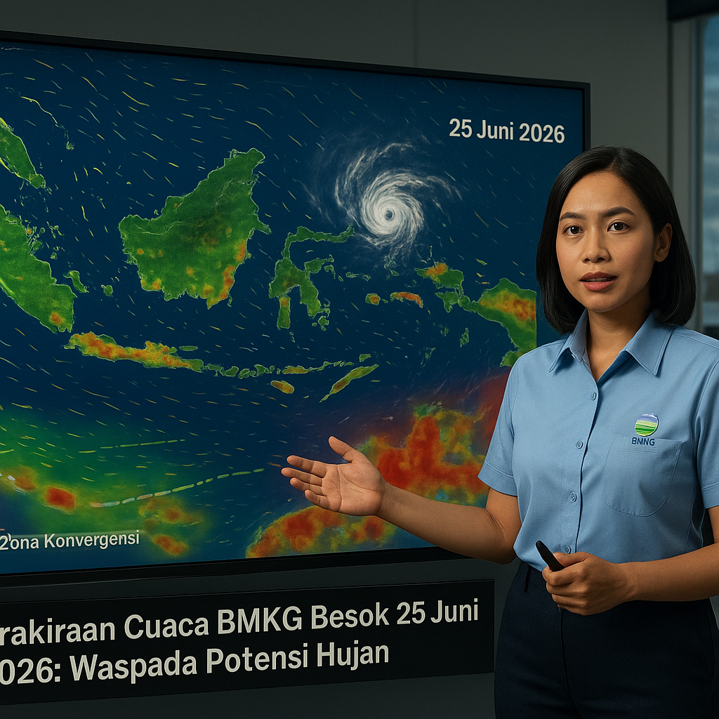 Prakiraan Cuaca BMKG Besok 25 Juni 2026: Waspada Potensi Hujan di Wilayah Ini