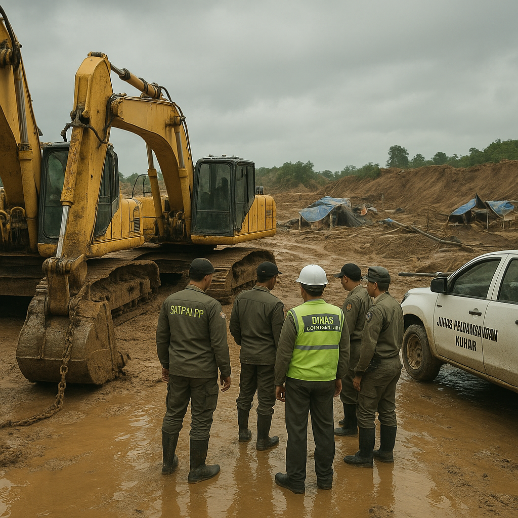 Penertiban Tambang Ilegal di Kukar, Dua Ekskavator Diamankan