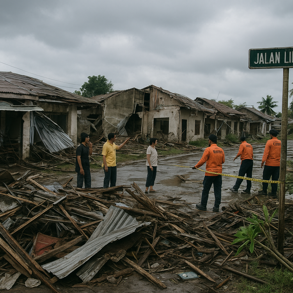 Diterjang Angin Puting Beliung, Enam Bangunan Warga di Areal Jalan Lingkar Rusak Parah
