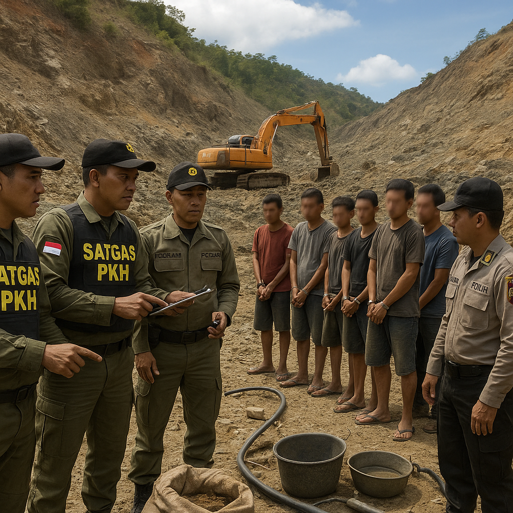 Satgas PKH Jadi Kunci Penertiban Tambang Emas Ilegal Gunung Botak, 25 Tersangka Ditetapkan