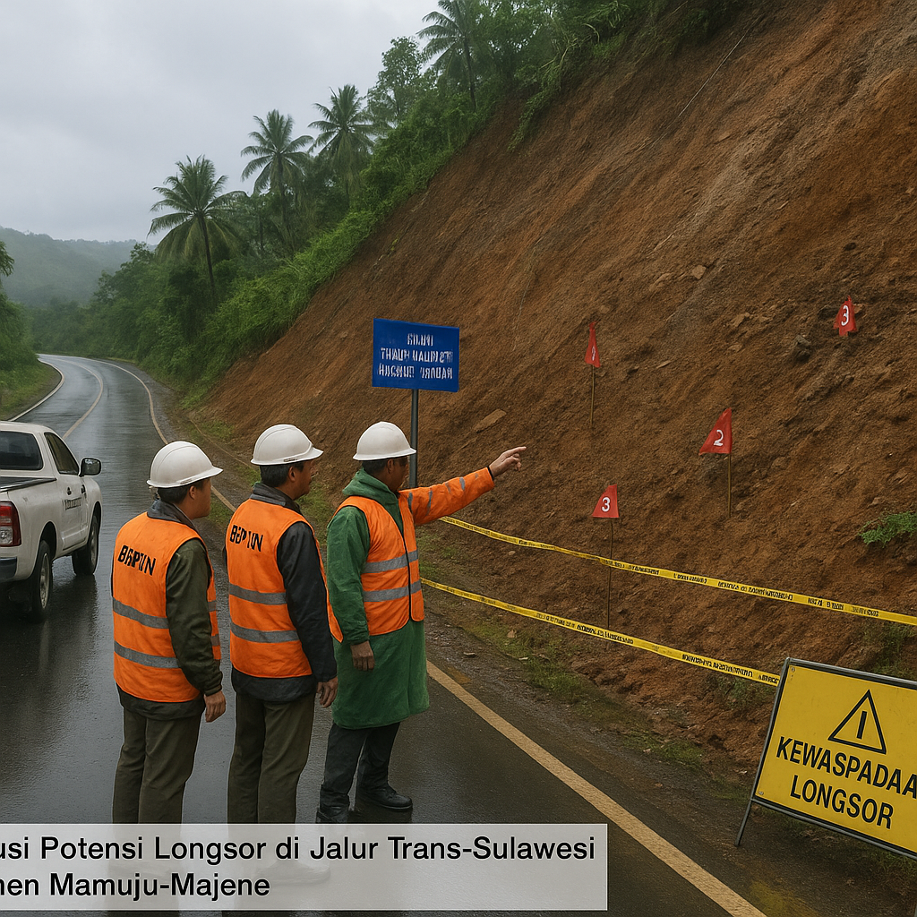 Analisis Potensi Longsor di Jalur Trans-Sulawesi Segmen Mamuju-Majene
