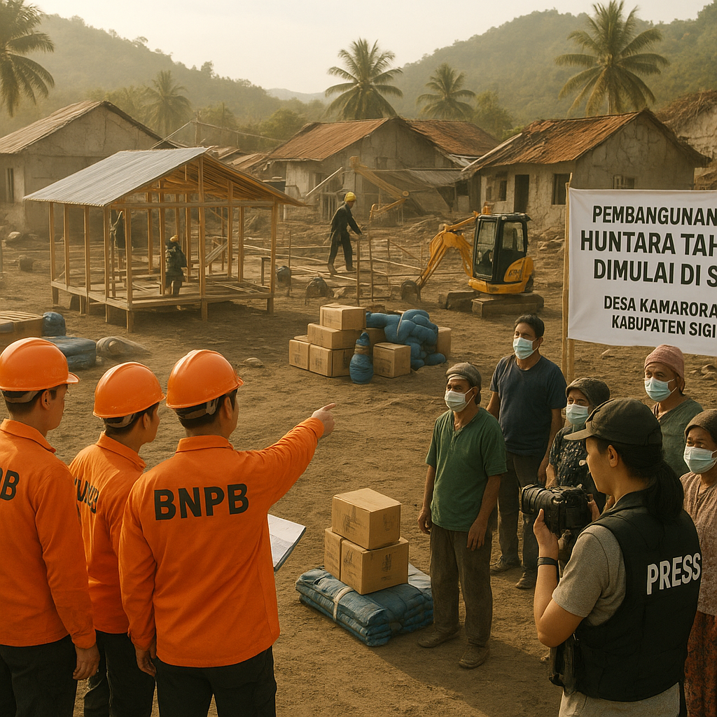 Pembangunan Huntara Tahap I Dimulai di Sigi Pasca Gempa Magnitudo 6.7