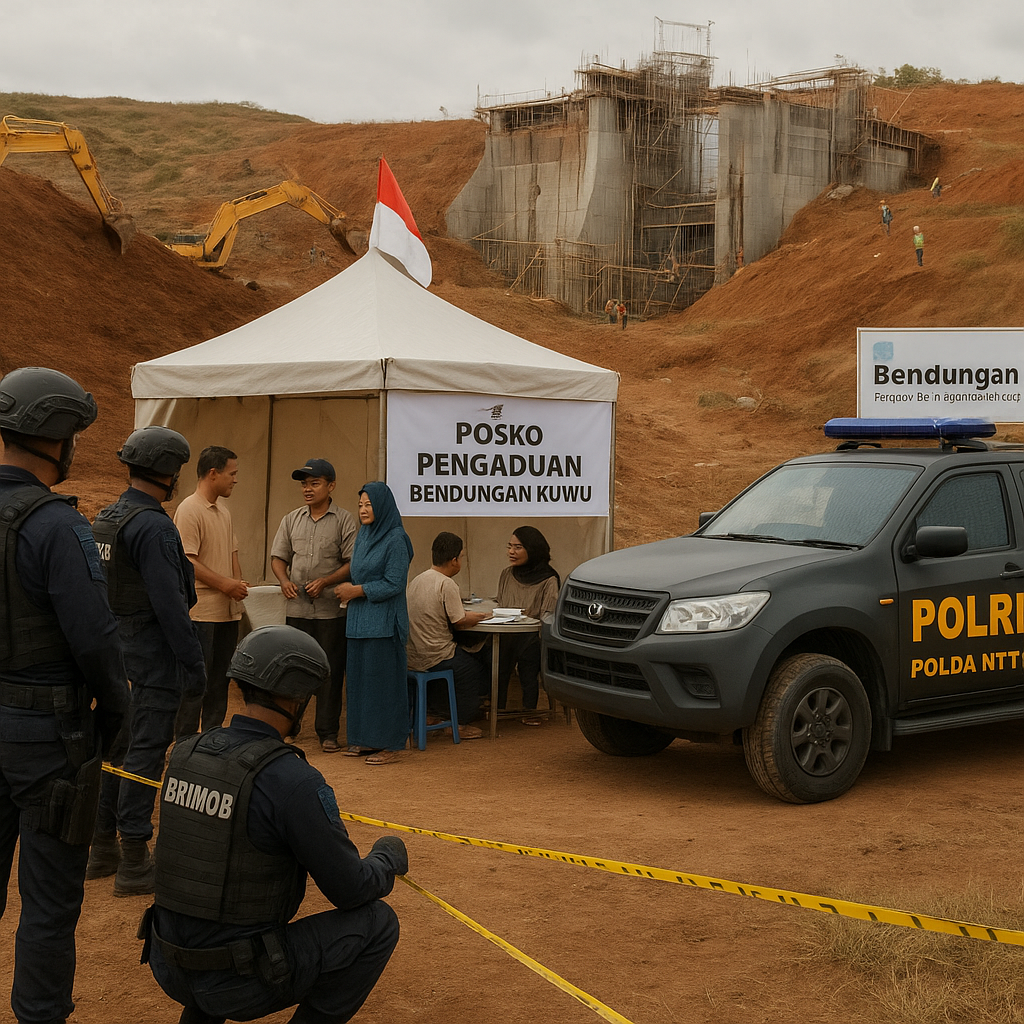 Terkait Proyek Strategis, Polri Kerahkan Brimob Amankan Lokasi Bendungan di NTT