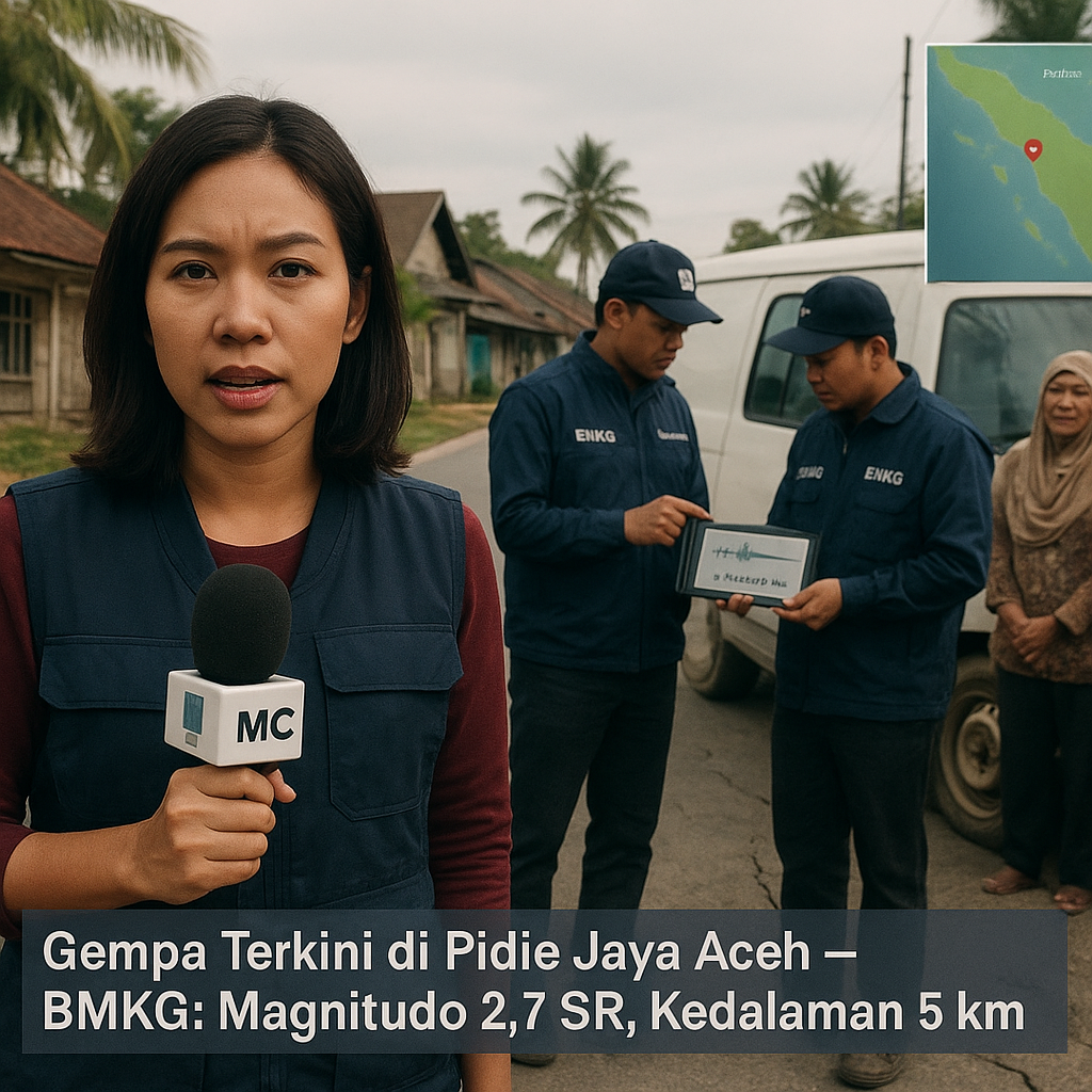 Gempa Terkini di Pidie Jaya Aceh Selasa 30 Juni 2026, Berikut Info BMKG