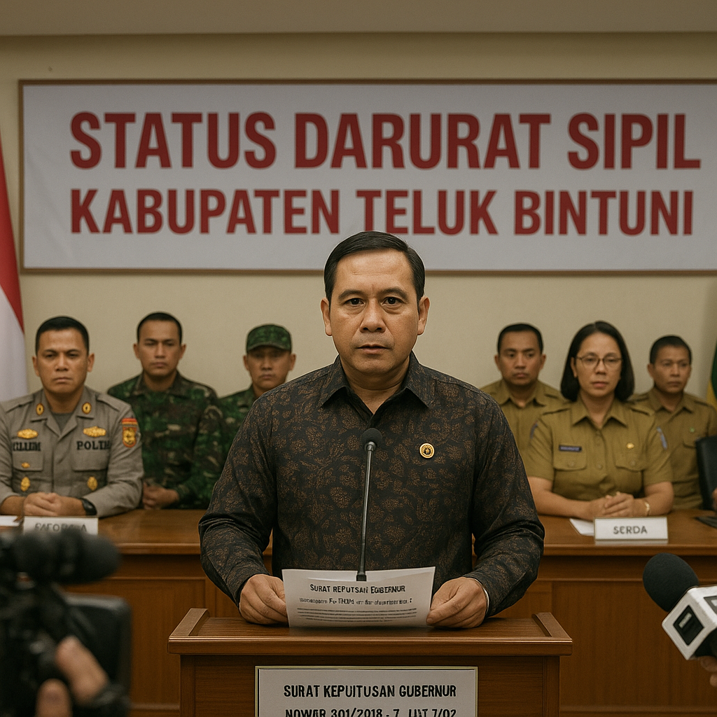 Gubernur Papua Barat Menetapkan Status Darurat di Kabupaten Teluk Bintuni akibat Konflik Antar Kampung