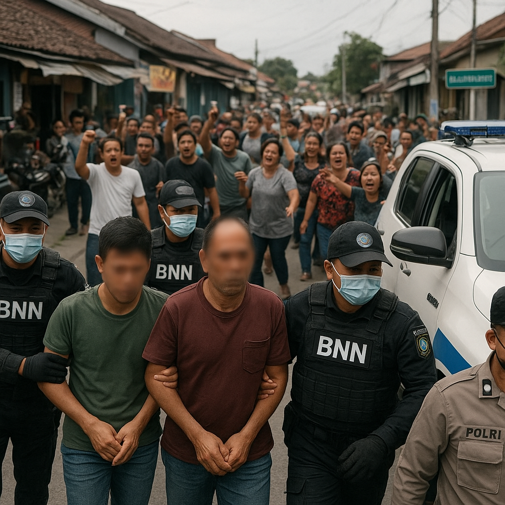 Razia di Deliserdang, Petugas BNN Diadang Massa saat Bawa 25 Orang Positif Narkoba