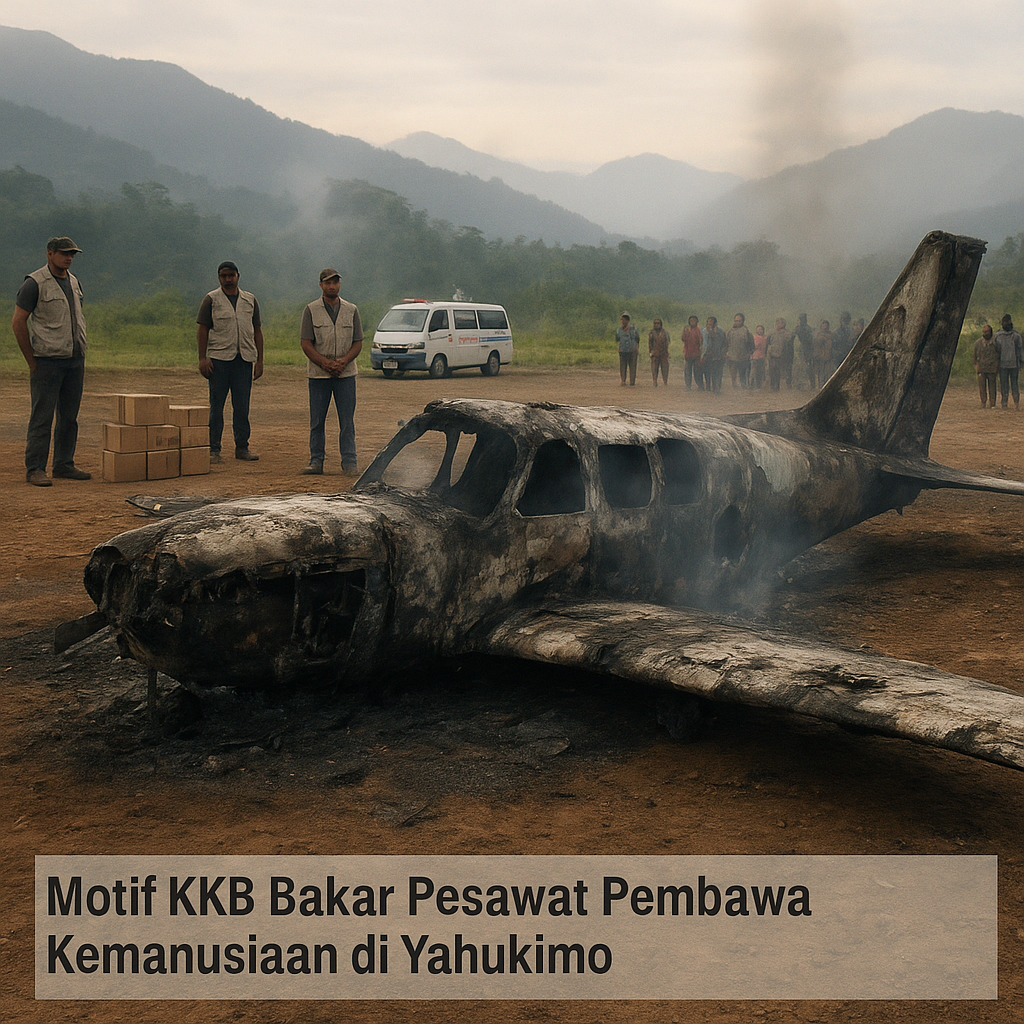 Motif KKB Bakar Pesawat Pembawa Kemanusiaan di Yahukimo