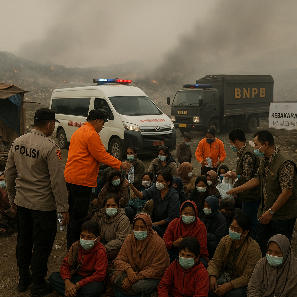 64 Warga Terdampak Asap Kebakaran TPA Jatiwaringin Dievakuasi