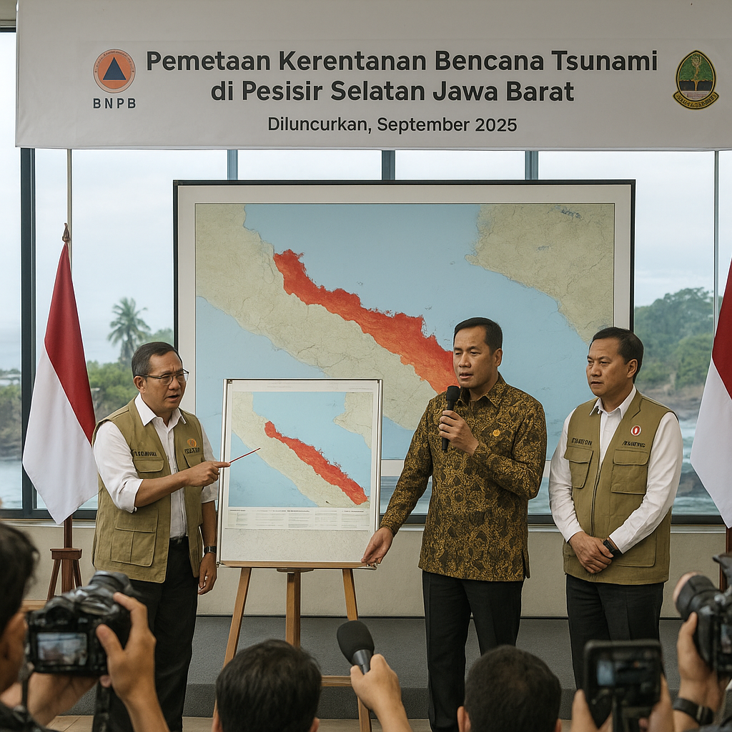 Pemetaan Kerentanan Bencana Tsunami di Pesisir Selatan Jawa Barat Diluncurkan