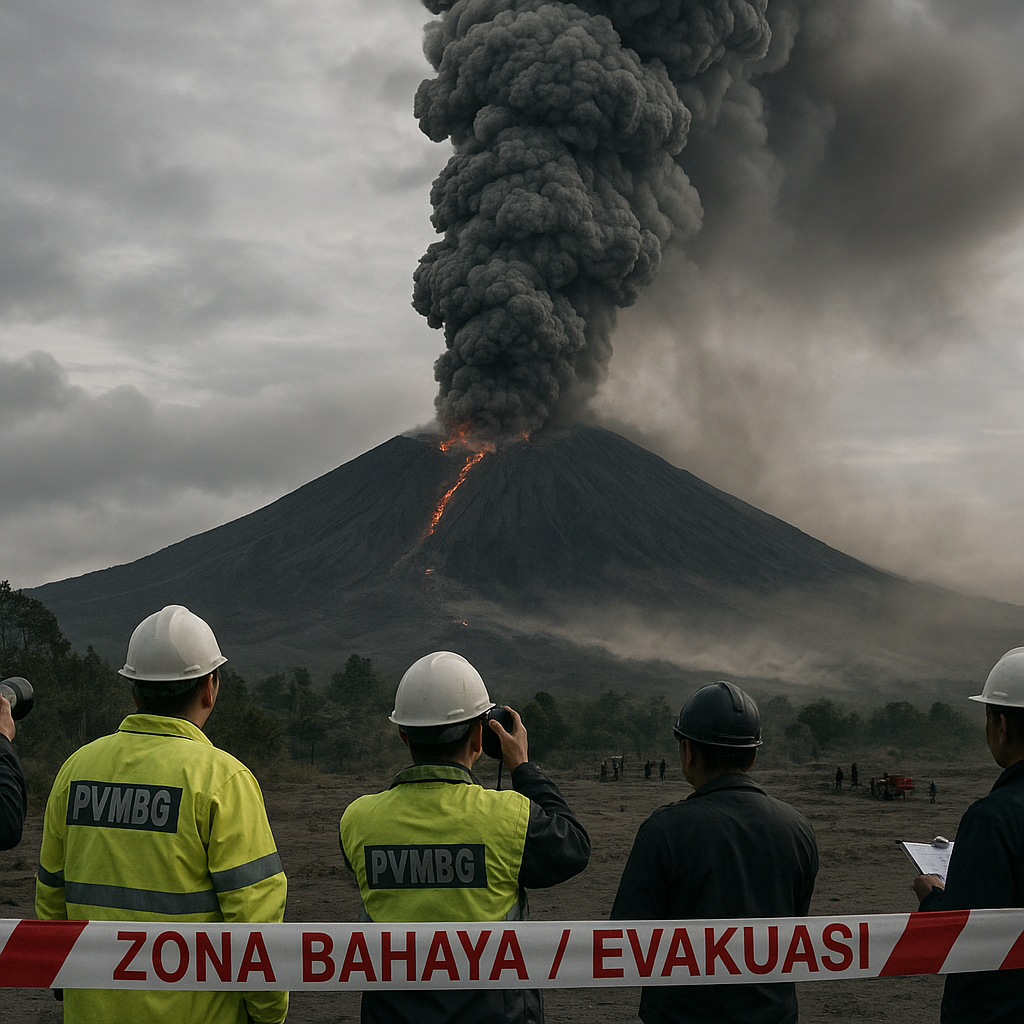 Gunung Semeru Erupsi Setinggi 1,4 Km, PVMBG: Waspada Awan Panas dan Guguran Lava