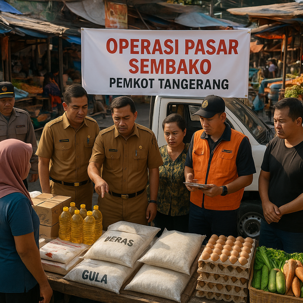 Tingkatkan Pengawasan, Pemkot Tangerang Gelar Operasi Pasar Sembako