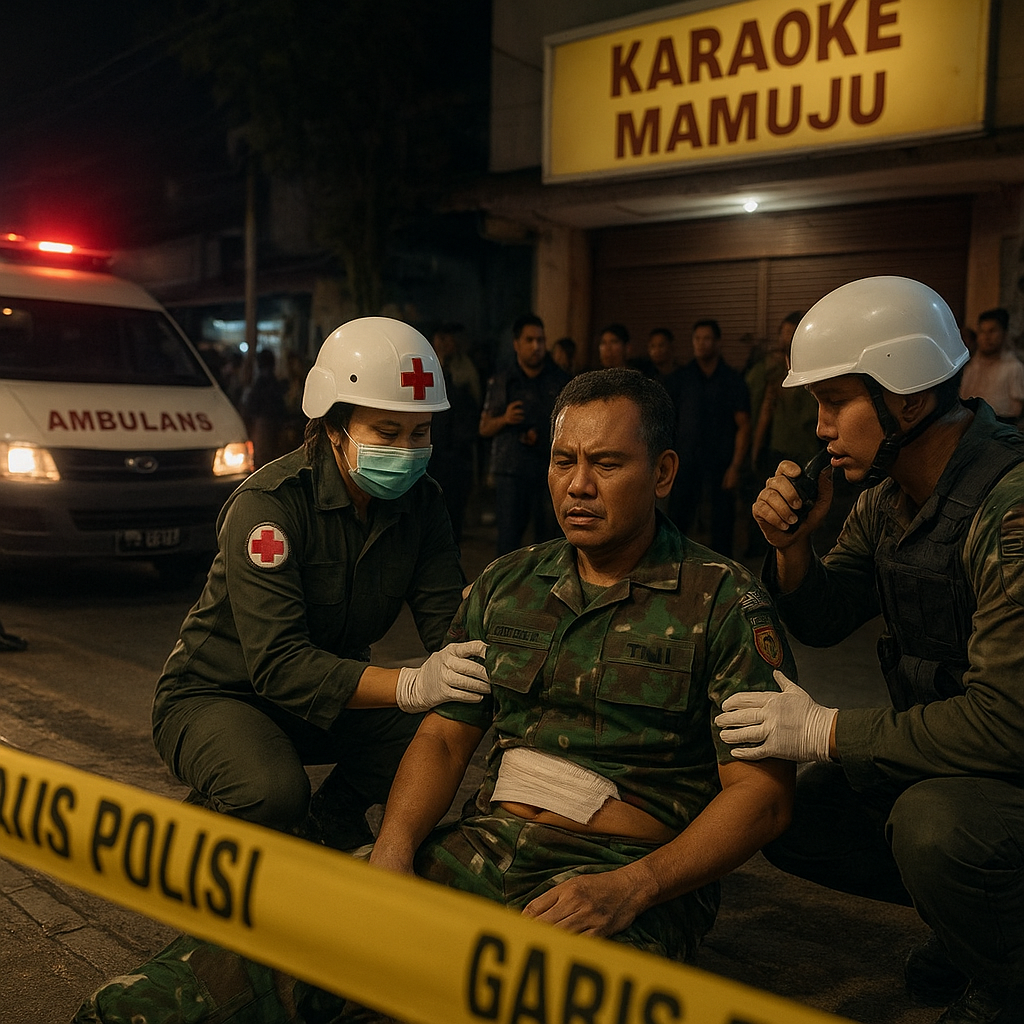 Anggota TNI Ditikam saat Lerai Perkelahian di Karaoke Mamuju
