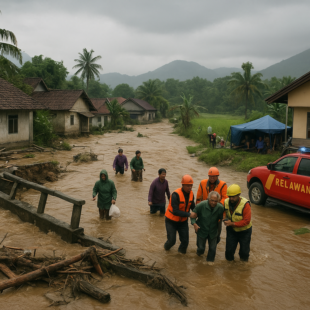Bencana Banjir Bandang Melanda Desa di Kabupaten Bandung Barat