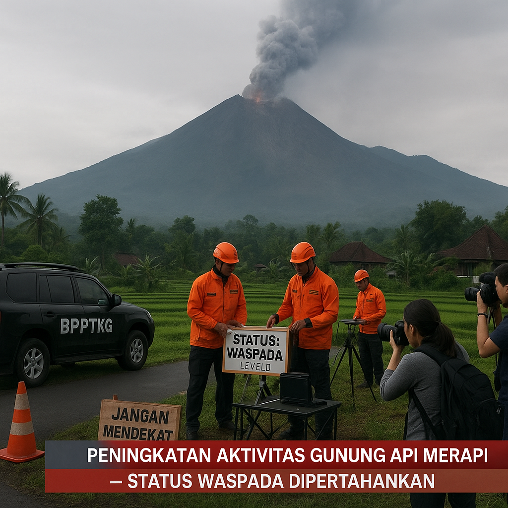 Peningkatan Aktivitas Gunung Api Merapi, Status Waspada Dipertahankan