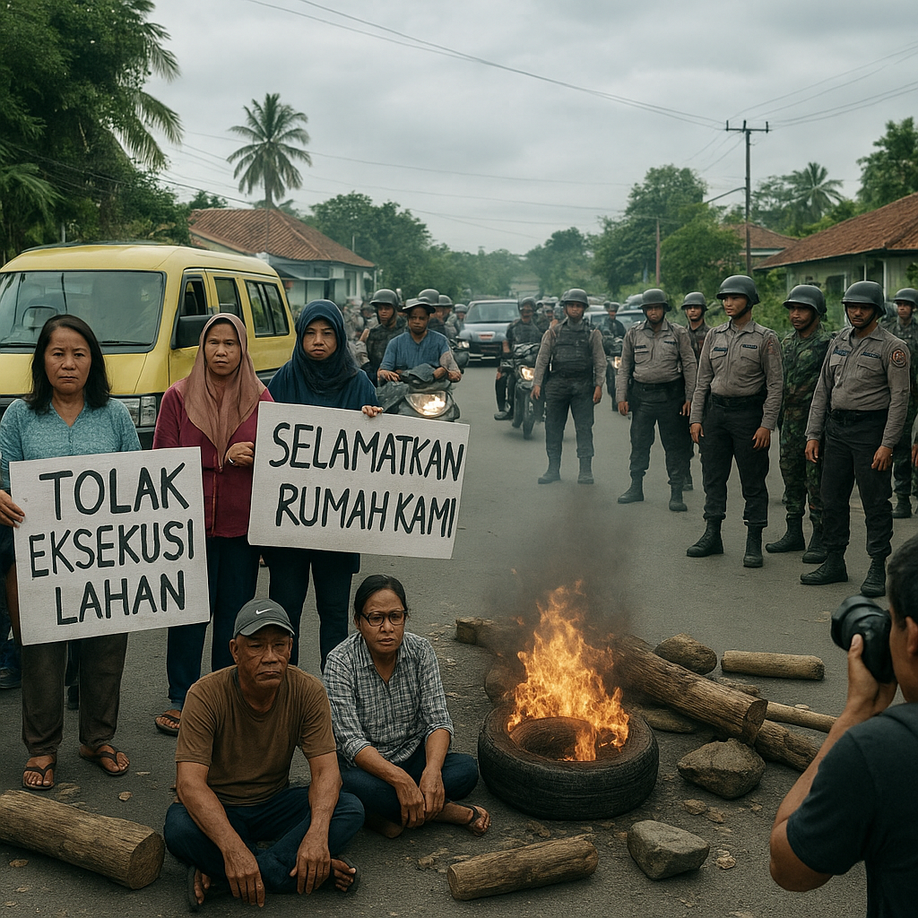 Tolak Eksekusi Lahan, Warga Batu Merah Ambon Blokade Jalan