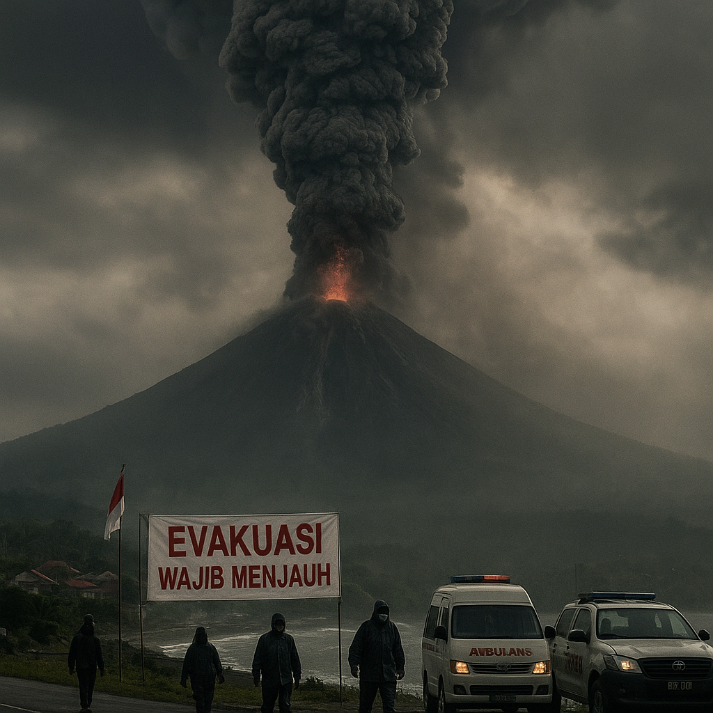 Erupsi Eksplosif Gunung Lewotobi Laki-laki: Kolom Abu Capai 18.000 Meter, Warga Diminta Waspada