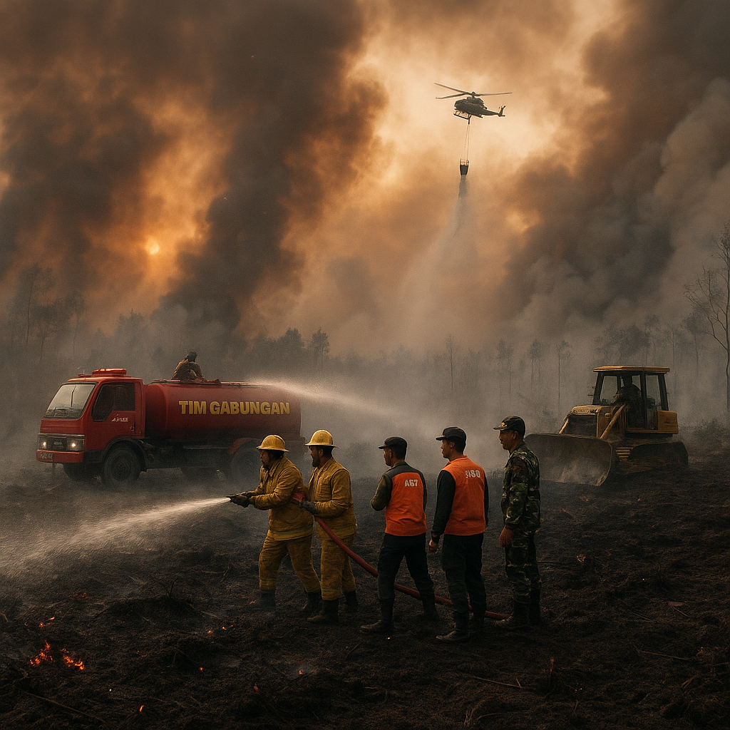 Kebakaran Hutan dan Lahan Meluas di Sumatera Selatan, Tim Gabungan Dikerahkan