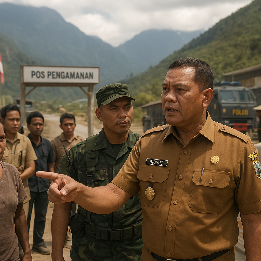 Bupati Mimika Tinjau Pengamanan Pasca Konflik di Distrik Tembagapura