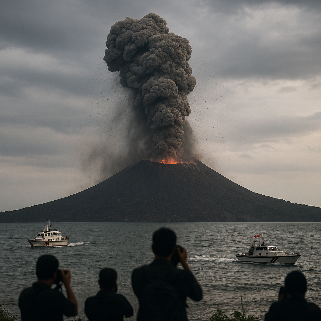 Gunung Anak Krakatau Kembali Erupsi, Abu Vulkanik Mencapai 150 Meter