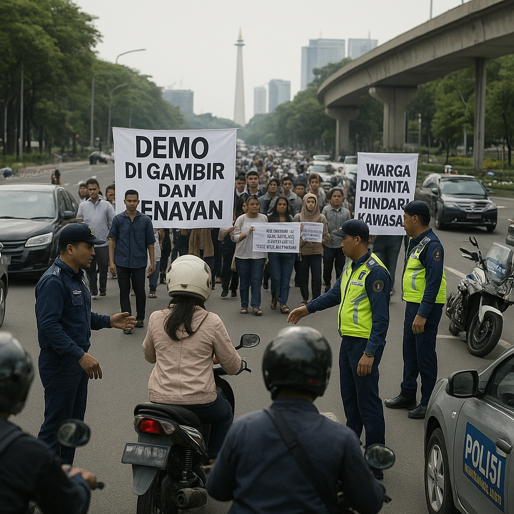 Ada Demo di Gambir dan Senayan Hari Ini, Warga Diminta Hindari Potensi Macet Siang Hari