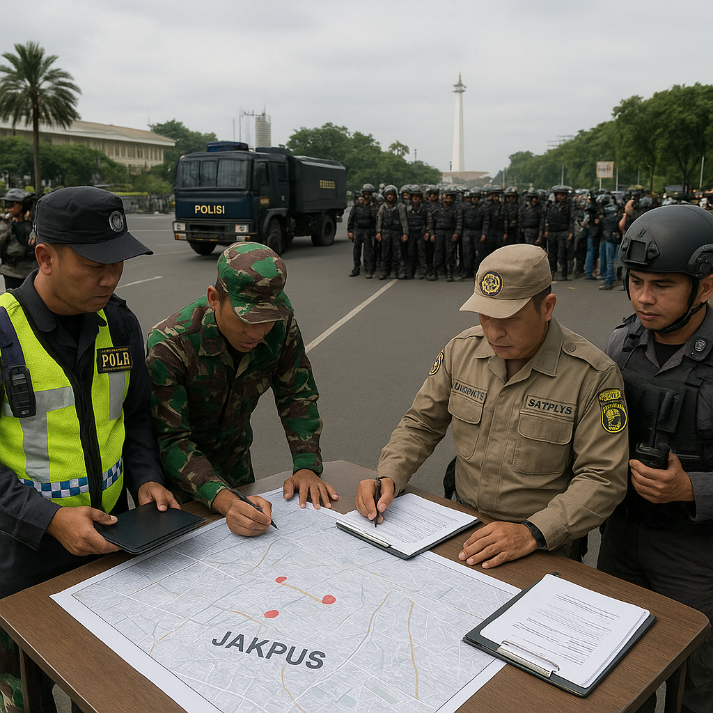 Amankan unjuk rasa di Jakpus, 842 personel gabungan disiagakan