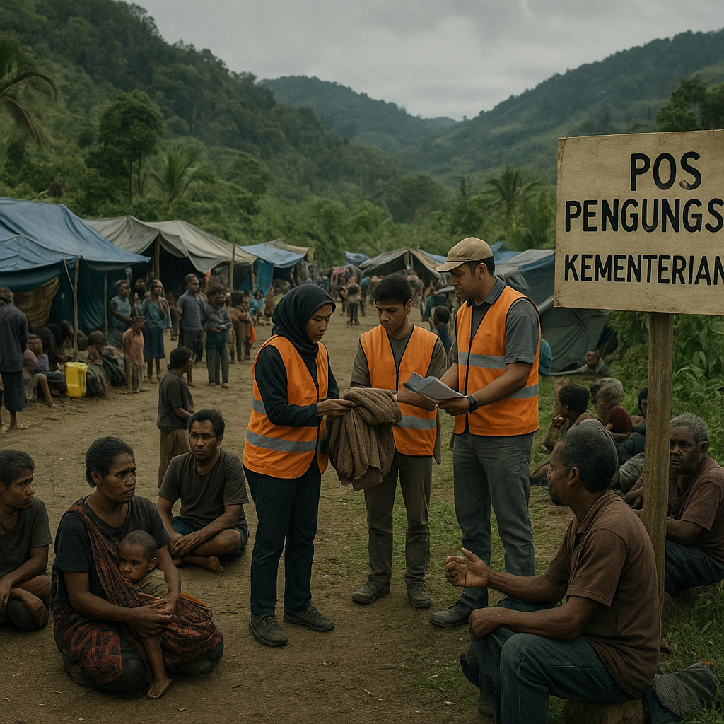 Kementerian HAM Sebut Pengungsi akibat Konflik di Intan Jaya Capai 122 Ribu Jiwa