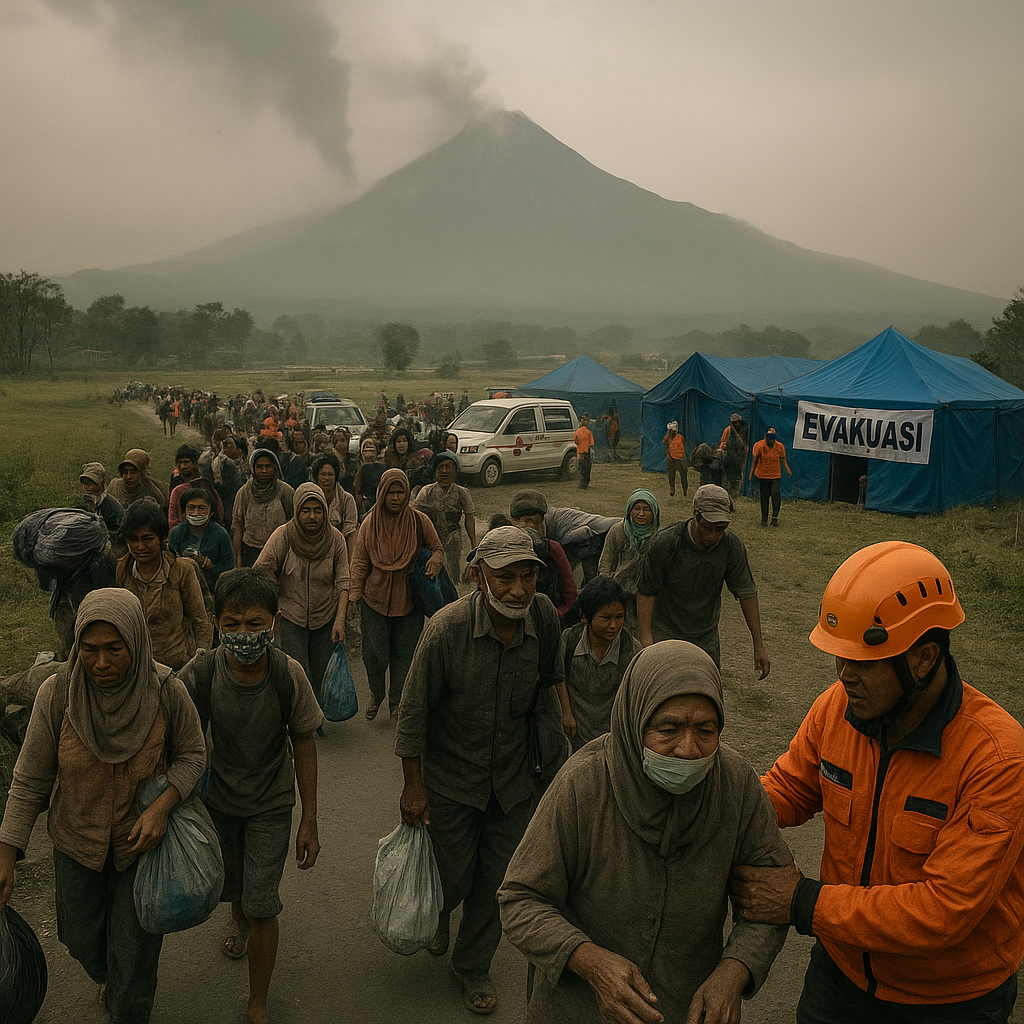 Ratusan Orang Diungsikan dari Lereng Gunung Merapi akibat Peningkatan Aktivitas Vulkanik