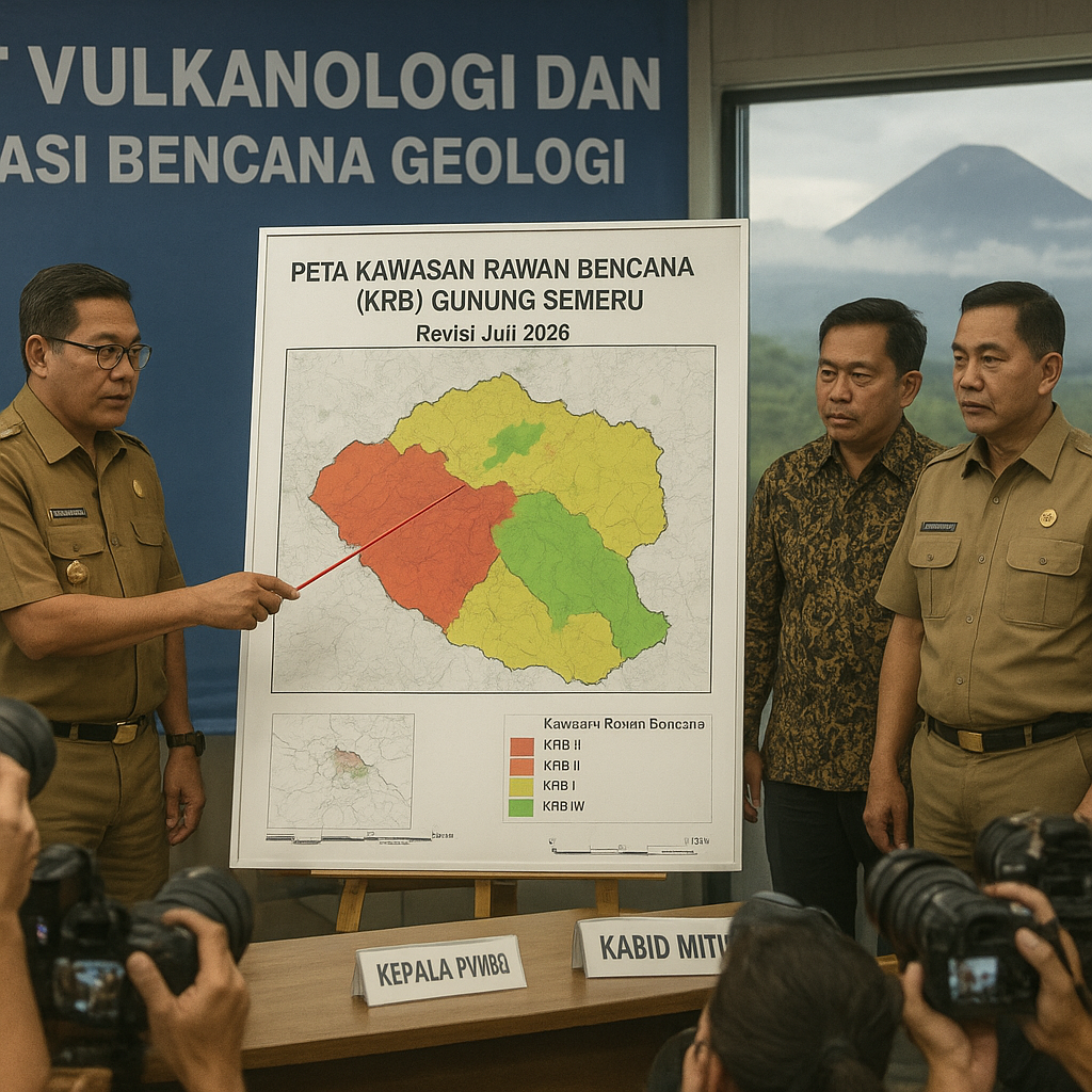 Pusat Vulkanologi Revisi Peta Kawasan Rawan Bencana Gunung Semeru