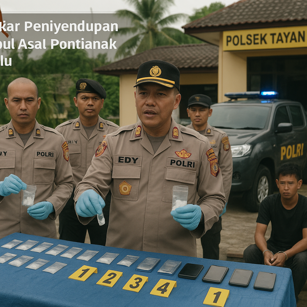 Polisi Bongkar Penyelundupan Jaringan Sabu Asal Pontianak di Tayan Hulu