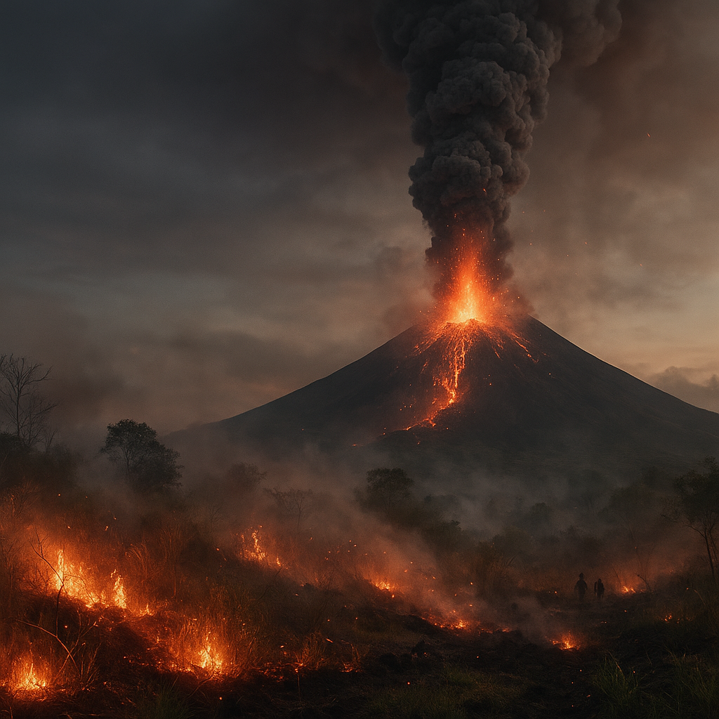 Gunung Karangetang Erupsi, Lontarkan Material Pijar dan Sebabkan Kebakaran Vegetasi