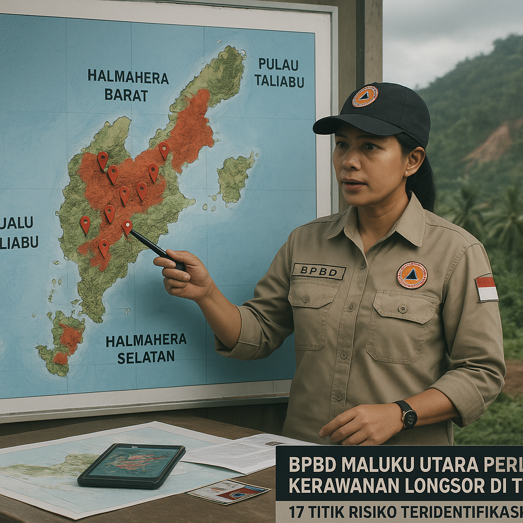 BPBD Maluku Utara Peringatkan Kerawanan Longsor di Tiga Kabupaten